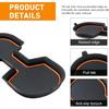 Cup Holder Erts Coaster For Nissan Sentra Accessories 2025 2024     Center Console Liners Silicone Cup Mat Pad Interior Decoration(4Pcs Sets,Orange