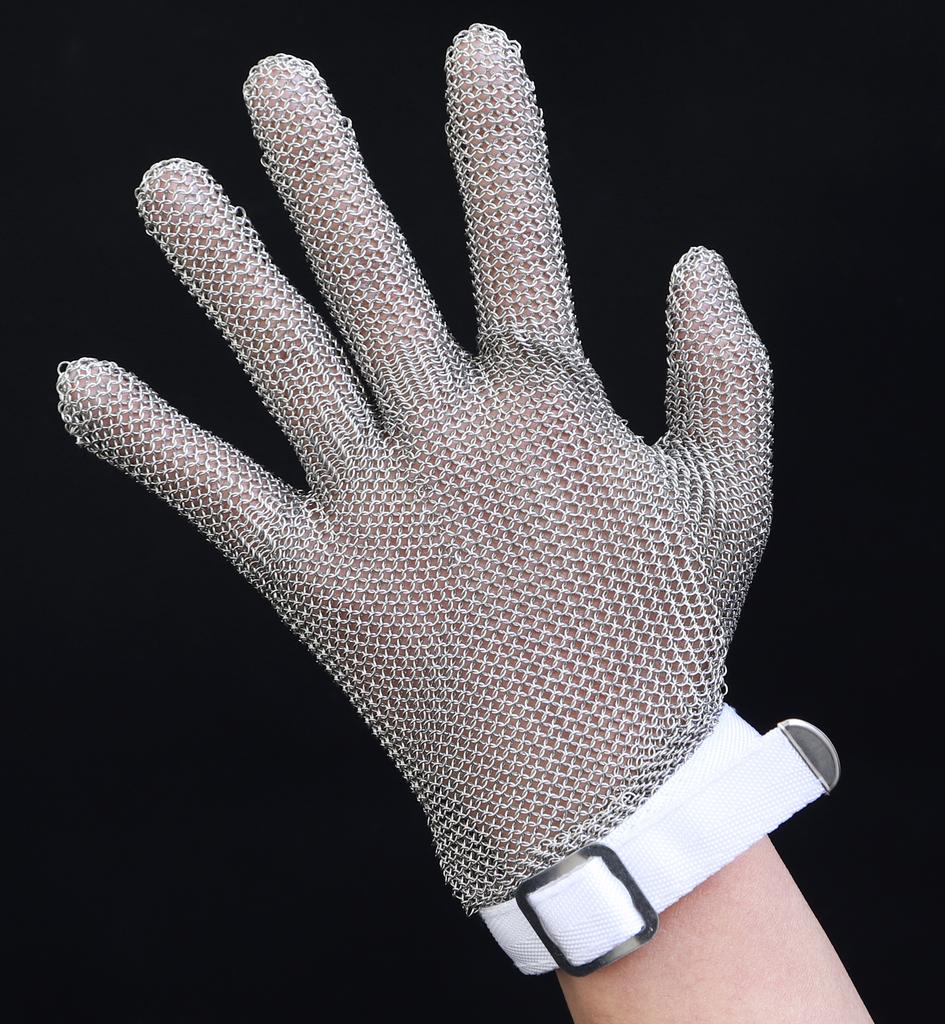 304 Stainless Steel Ring Kitchen A9 Cut Proof Butcher Work Glove for Oyster Shucking Fish Fillet Processing