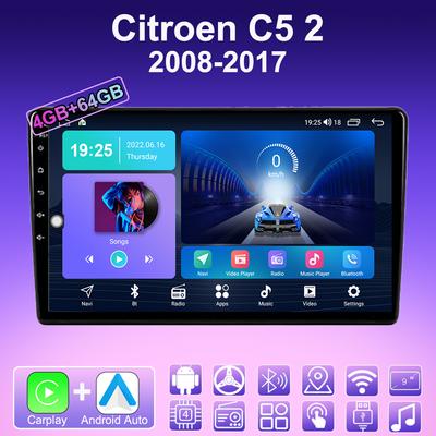 2 DIN Android Carplay автомобильное радио для Citroen C5 2 2008-2017 мультимедийный проигрыватель головное устройство стерео GPS навигация BT WIFI 4+64 ГБ