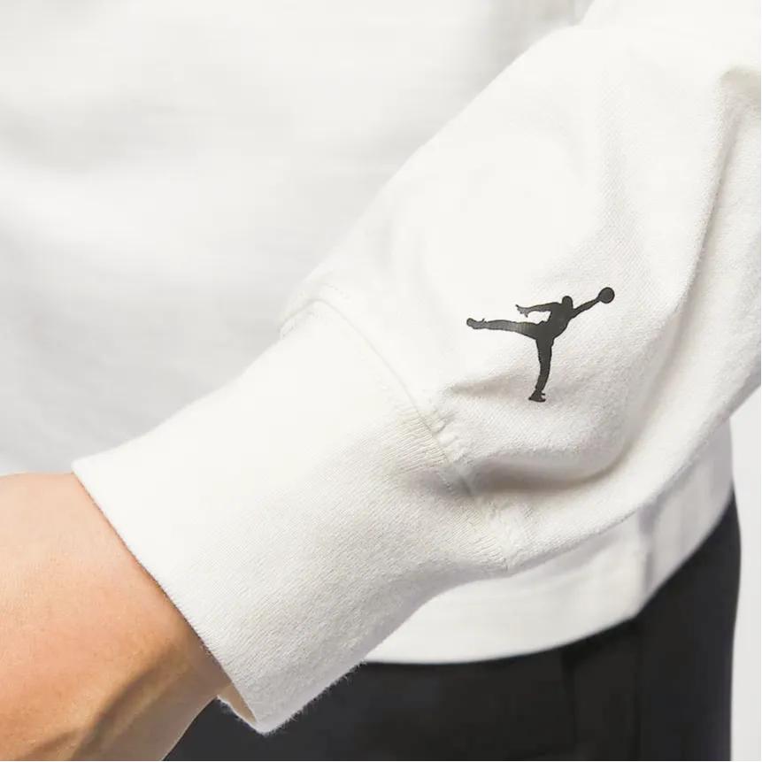 Jordan Drop Shoulder Sleeve T Shirt Women's White (Unisex) T-Shirts FD7206 133