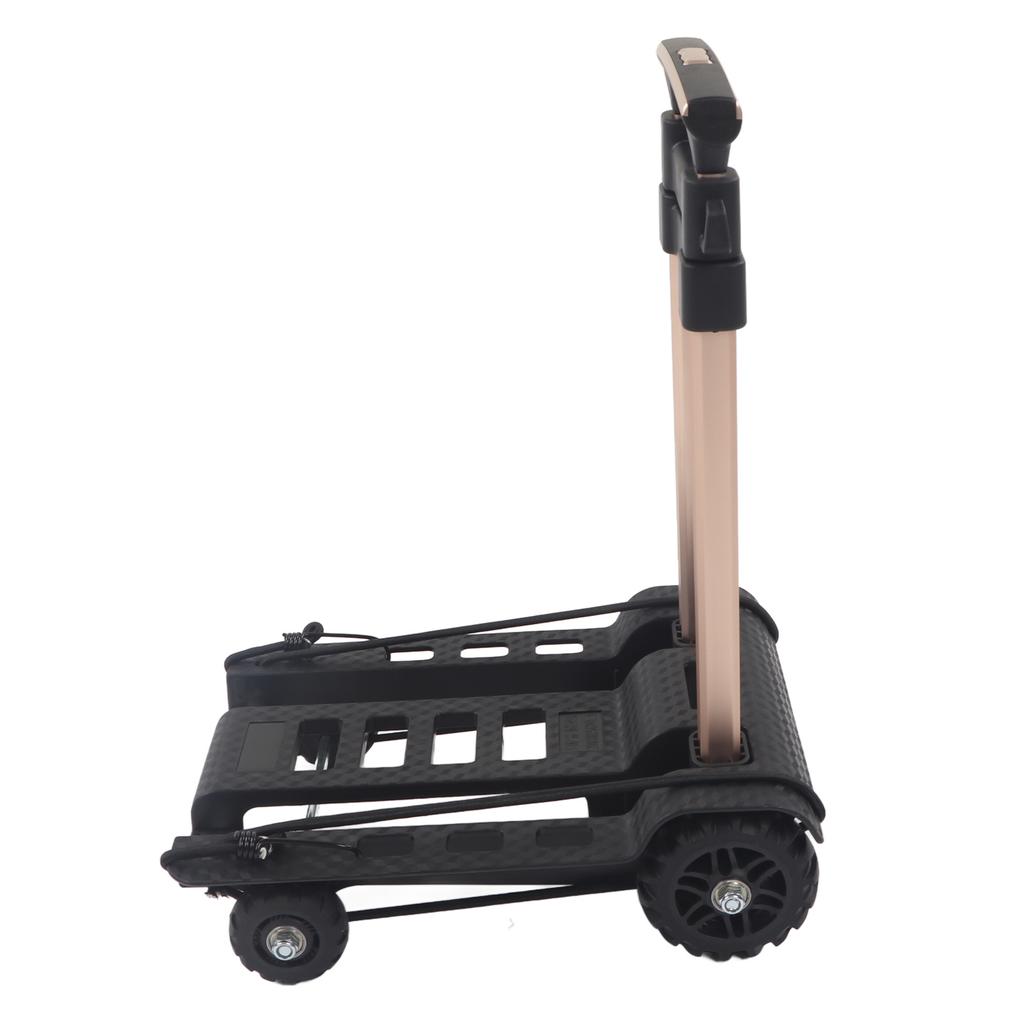 Складная ручная тележка с 4 бесшумными колесами, регулируемая тележка для перевозки багажа и покупок, грузоподъемность 88 фунтов