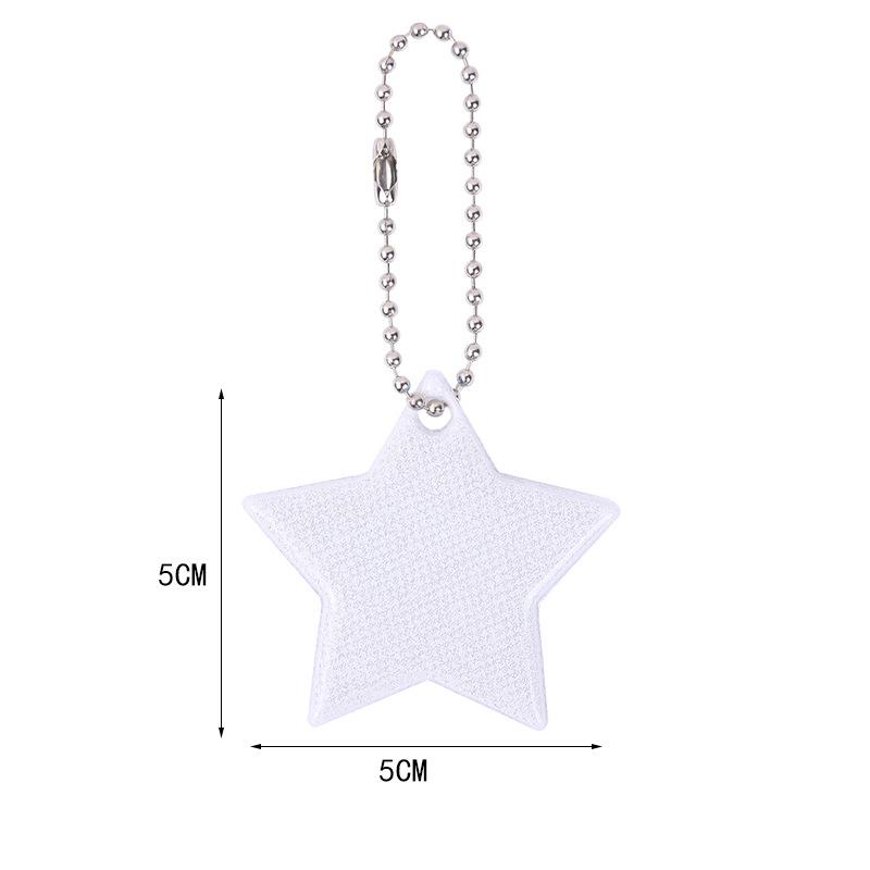 5pcs/set Starry Night Reflective Keychain -Creative PVC Glow Safety Bag Charm for Backpacks Cycling Gear Night Warning Keychain