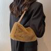 Fashion Plush Shoulder Bag Women's Autumn Winter New Soft Fury Underarm Bags Korean Simple Versatile Handbags Trend
