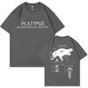 Funny Platypus Anatomy Graphic T-shirt Unisex Women Casual Oversized Short Sleeve T Shirts Unisex's Vintage Cotton T-shirts Streetwear