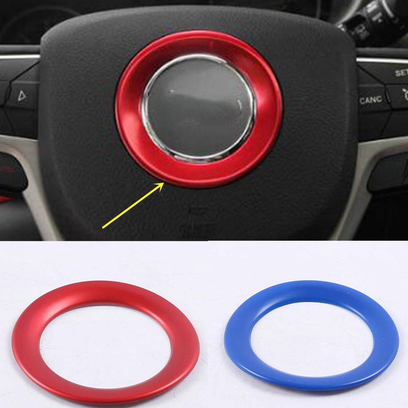 For Jeep Grand Cherokee 2014 2015 2016 2017 2018 Car Sticker Steering Wheel Interior Ring Trim Lamp Frame Stick Part
