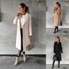Women's Autumn/Winter Double-Breasted Wool Coat, Simple Long-Sleeved Design