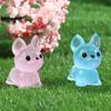 Decoration Accessories Mini Fluorescent Dog Micro Landscape Decoration  Home Decoration Accessories