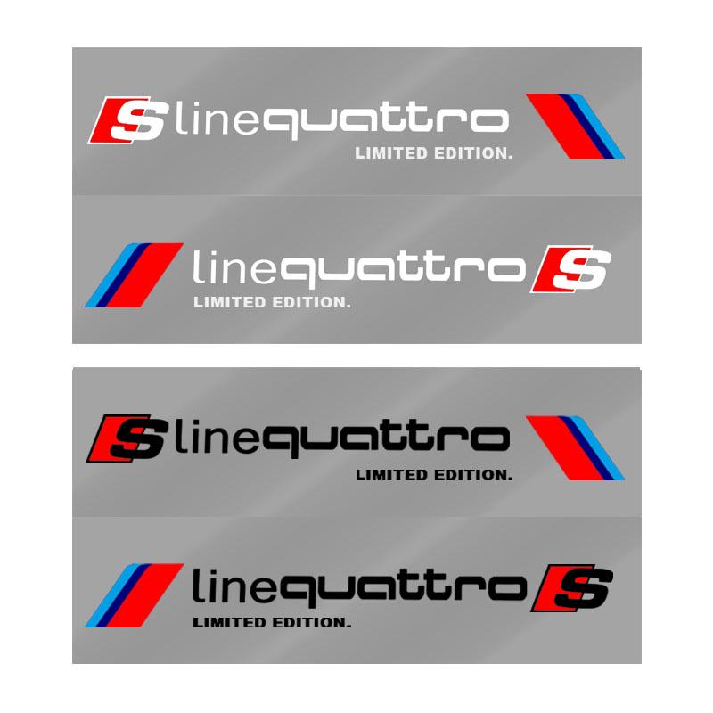 2 шт. Наклейки для украшения кузова автомобиля, Персонализированные спортивные наклейки на двери для Audi A3 A4 B8 8P 8V A6 C7 A5 Q5 B7 B6 B9 QUTTRO RS Q3 Q7 S3 S4 S5 S6 S8