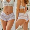 Lace Panties 3Pcs/set Women Sexy Boyshort Underwear Low Waist Floral Underwear S-XL Ladies Underpants Sexy Lingerie New