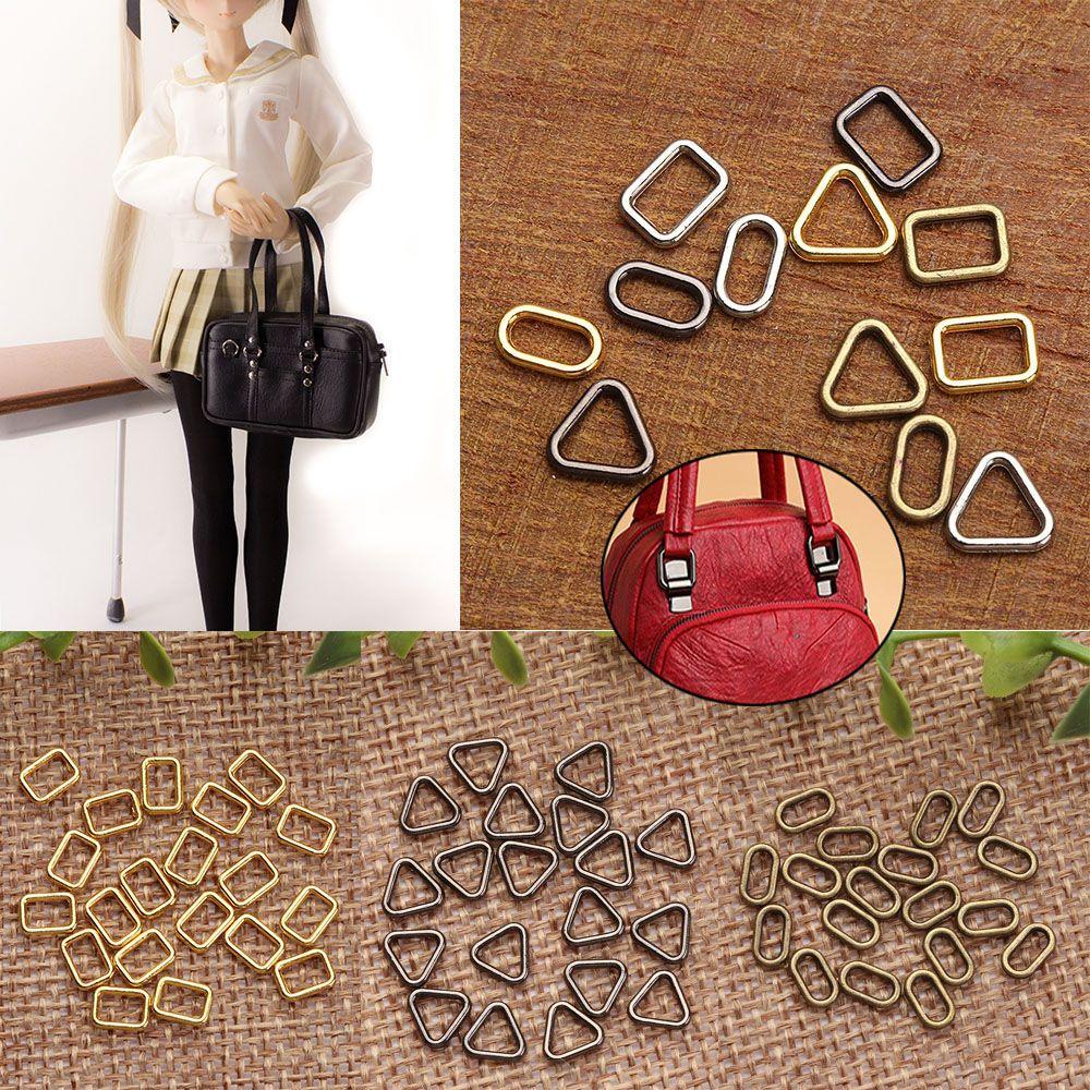 4mm Accessories Tri-glide Square/Triangle Buttons Doll Bag Buckle Diy Dolls Bag Luggage Hardware