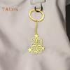 Титановый стальной брелок 2025 номер звезда шарм тонкое мастерство брелок сумка подвеска брелок украшение