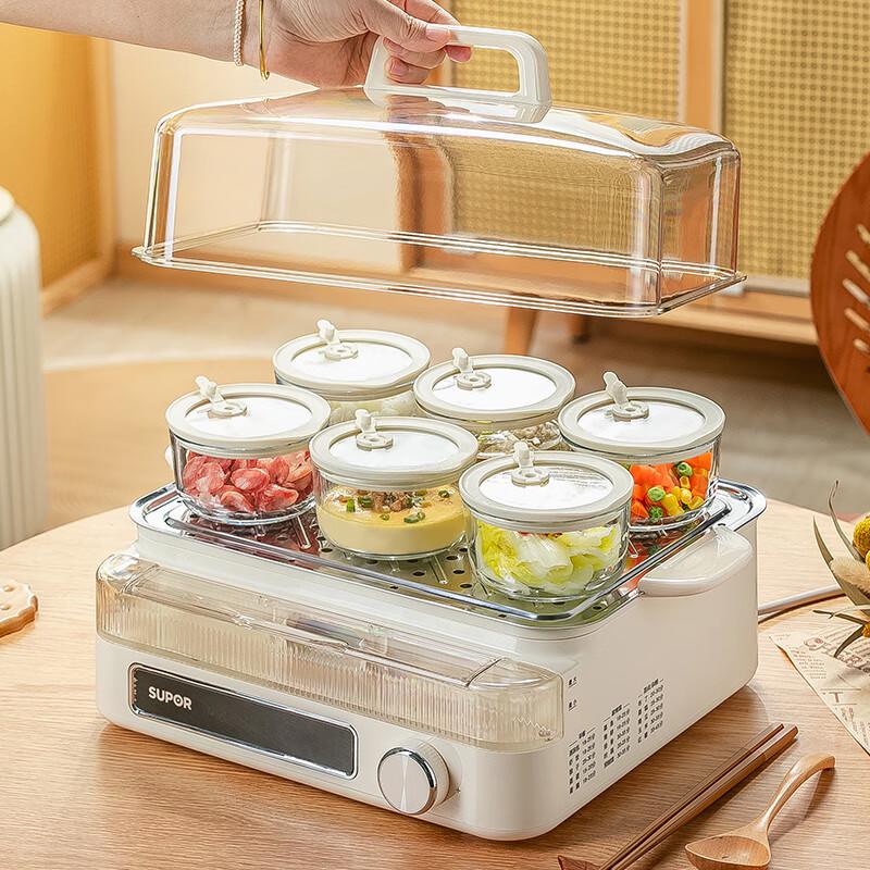 Стеклянная пароварка и микроволновая печь Genasi High Borosilicate с крышкой