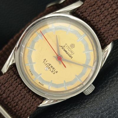 AIRMASTER TITOFLEX 2750 ВИНТАЖНЫЕ ШВЕЙЦАРСКИЕ МУЖСКИЕ ЧАСЫ С РУЧНЫМ ЗАВОДОМ a705119-1