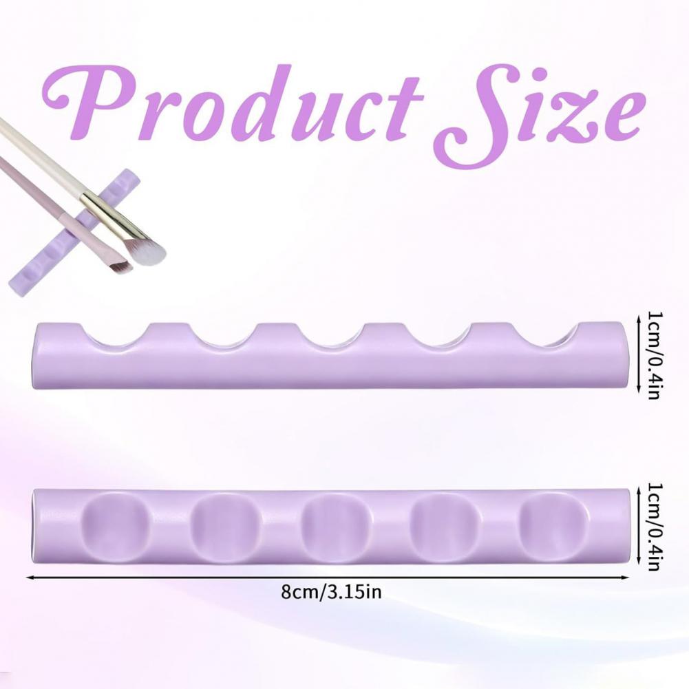 6Pcs Nail Brush Holder with 5 Slots Multi-functional Makeup Brush Organizer Manicure Art Tools Painting Pens Storage Rack