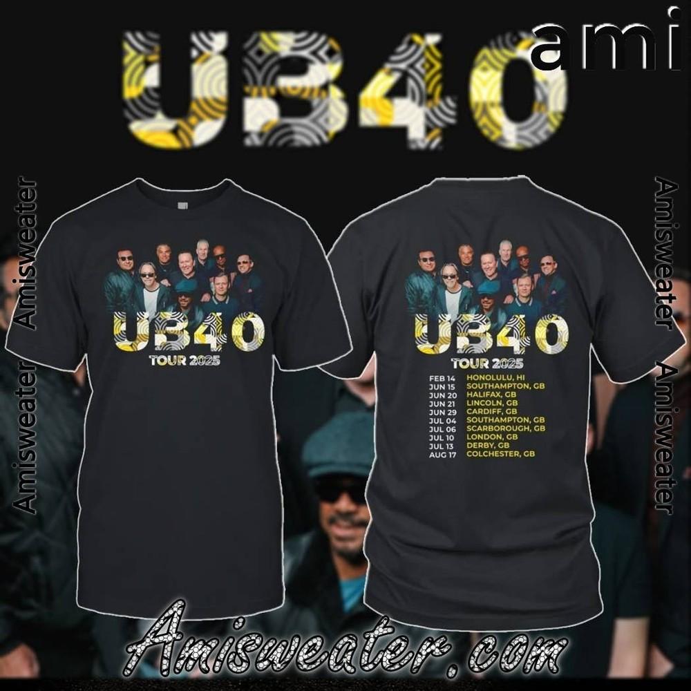 UB40 Tour 2025 Dates T-shirt, 2025 T-shirt Size S-5XL Unisex T-Shirt
