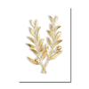 Abstract Plant Flower Wall Art Luxurious Golden Ginkgo Maple Leaves Poster Prints Home Living Room Wall Decor Picture No Frame
