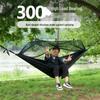 OLOEY Parachute Cloth Pole Mosquito Net Camping Hammock
