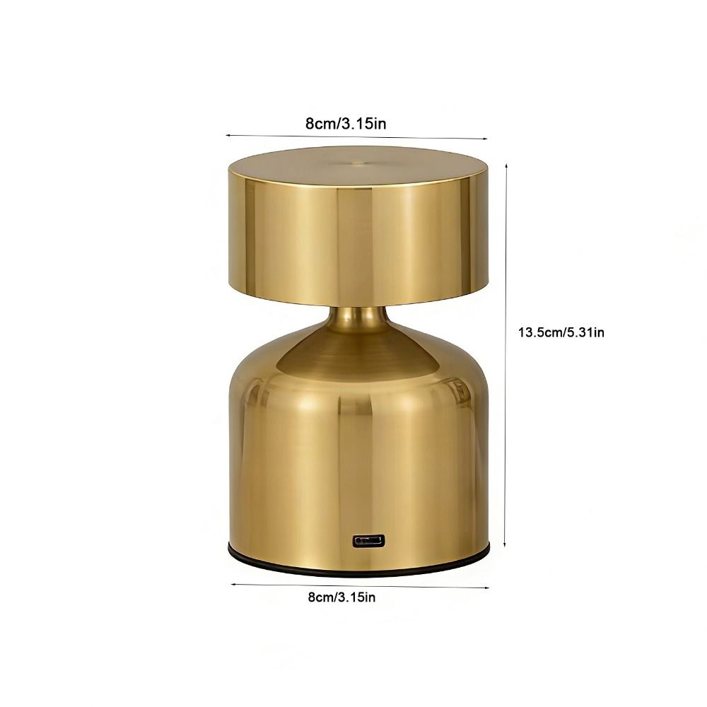 Modern Bar Desk Lamp Metal Dumbbell Design USB Rechargeable Table Lamp 3-Level Dimmable Touch Control Luminous Night Light Bar