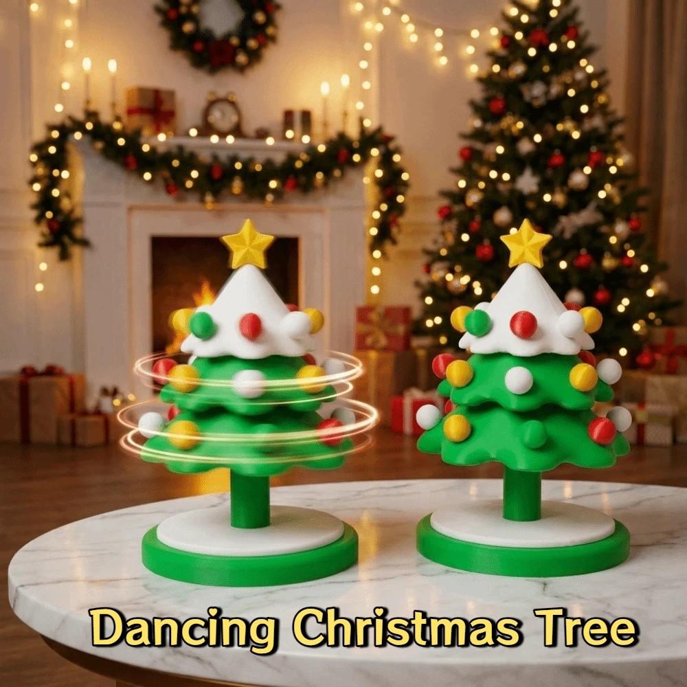 3D Printed Rotating Christmas Tree Colorful Christmas Tree Fidget Toy for Home Decor