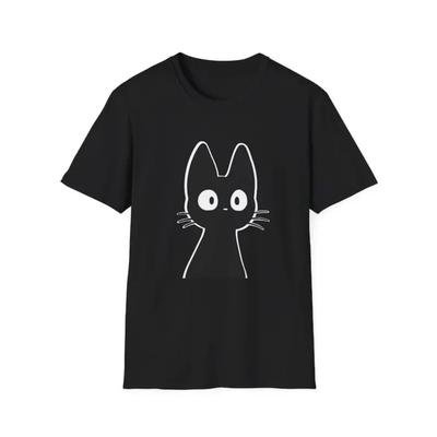 Футболка с кошкой Милая футболка с японским узором кошки Подарок для друзей Женская одежда Одежда Y2k Каваи Винтажная одежда Эстетика