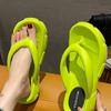 Women's Slippers and Ladies Sandals Shoes with Heel Summer 2024 Thick Flip Flops Slides Platform On Beach New Style 39 Wholesale