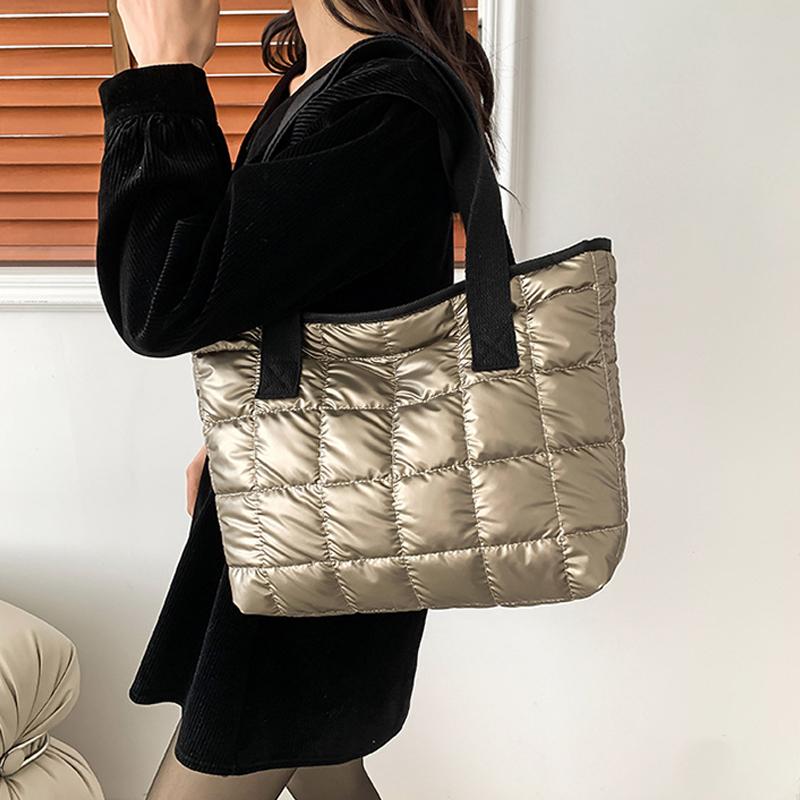 Women Handbags Space Cotton-Padded Female Down Bags Shoulder Crossbody Bags Quality Female Tote Luxury Bag Trend