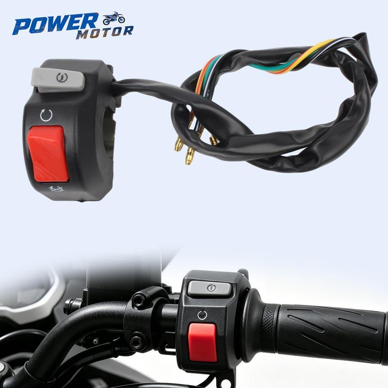 Motorcycle Universal 7/8" Handlebar Switch Fog Headlight Horn Start Kill ON OFF Button 12V ATV Scooter Dirt Bike Accessories