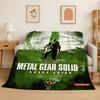 Игровое одеяло Metal Gear Solid, Мультяшное, Мягкое, Фланелевое, Теплое, Уютное, для Кровати, Дивана, Кресла, Спальни, Гостиной, Путешествий, Пикника