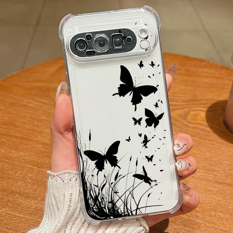 Gorgeous Butterfly Clear TPU Phone Case For Google Pixel 9 Pro Pixel 9 Pro XL Soft Transparent Back Cover For Google Pixel 9A