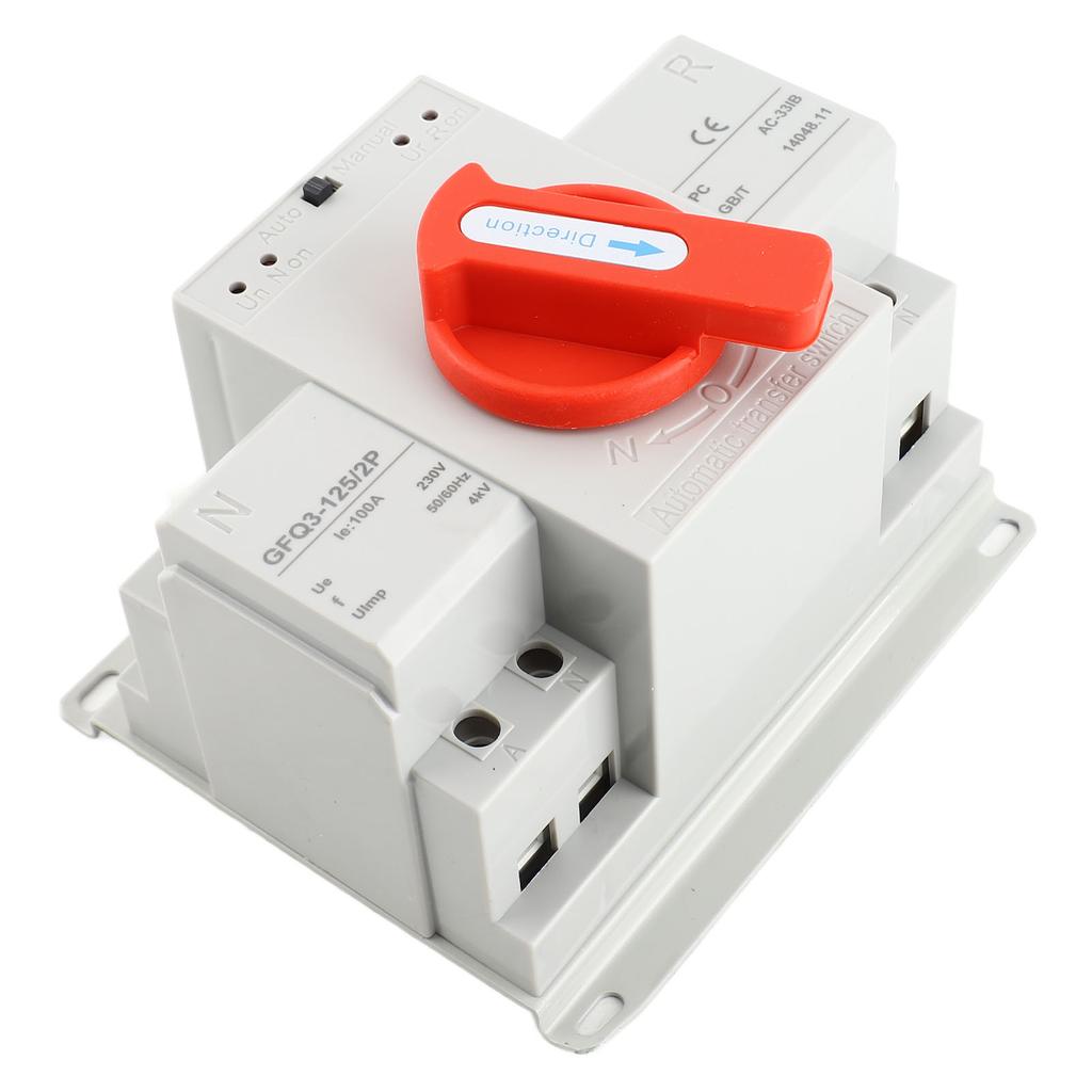 Двойной источник питания Автоматический переключатель АВР AC230V 100A 2P АВР Мини переключатель для генератора