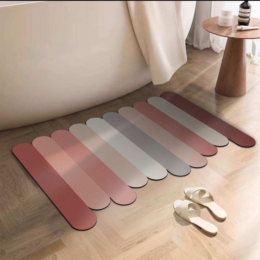 Soft Waxy Color Small Fresh Bathroom Diatom Mud Mat Toilet Absorbent Mat Non-slip Household Toilet Carpet