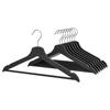 IKEA BUMERANG Solid Wood Clothes Hanger with Recessed Shoulders for and Camisoles Sets Suits, Jackets, (2 (16 Pieces), Black)