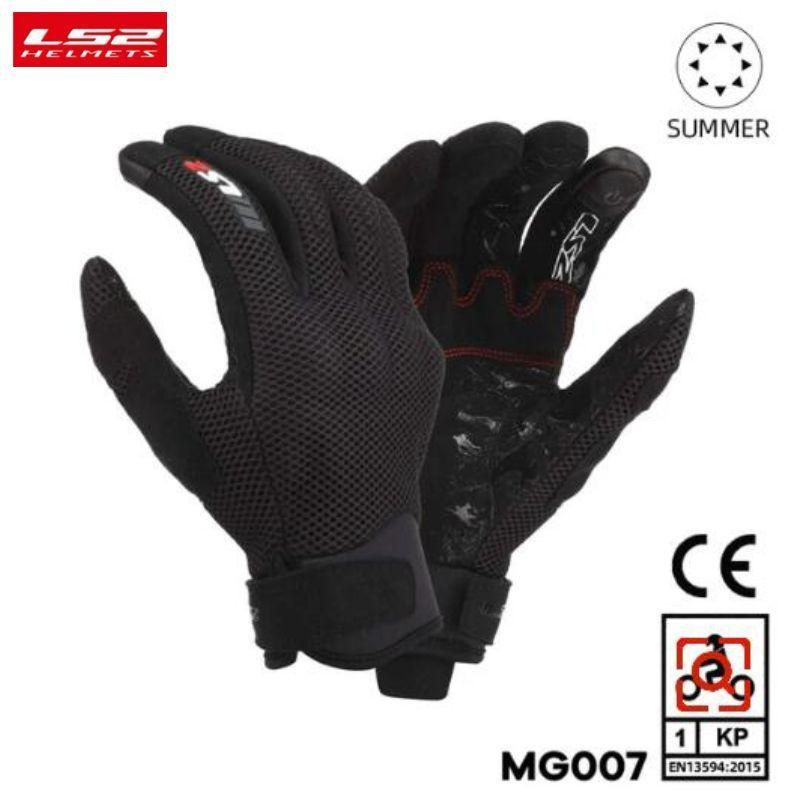 LS2 CE Approval Motorcycle Gloves Men Women Summer Riding Gloves Breathable Moto MTB Dirt Bike Mesh Gloves for Cycling Bicycle