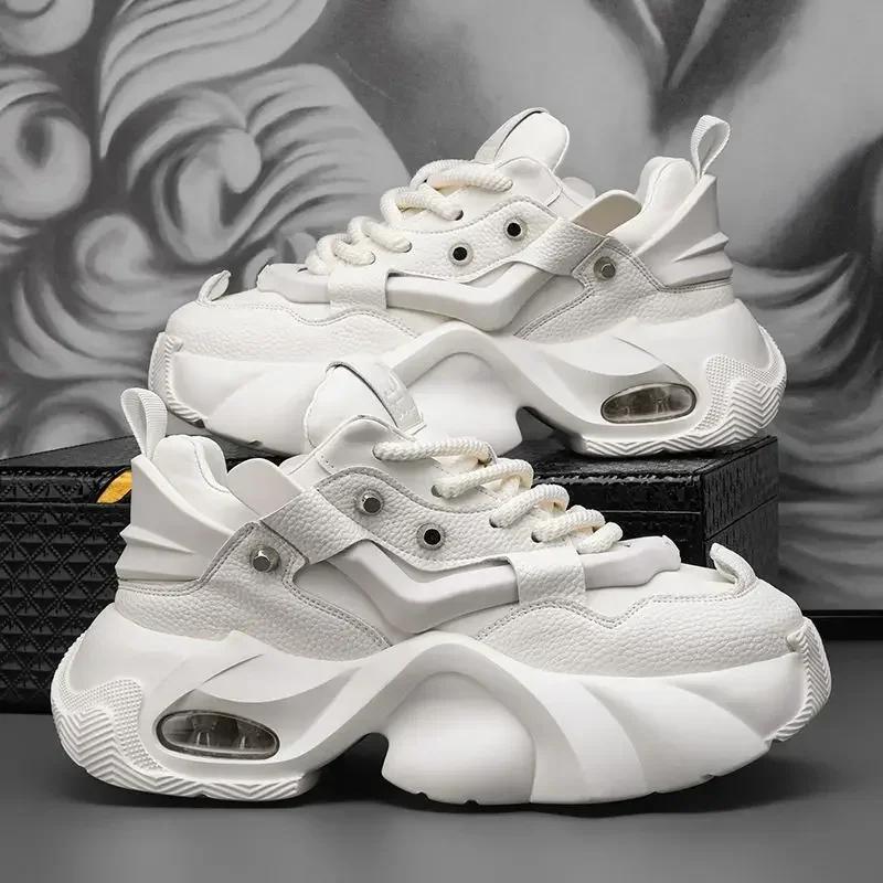Дизайнерская мужская обувь, модные массивные кроссовки, увеличивающие рост, повседневная обувь на платформе для мужчин, спортивная обувь на шнуровке, теннисные туфли для мужчин