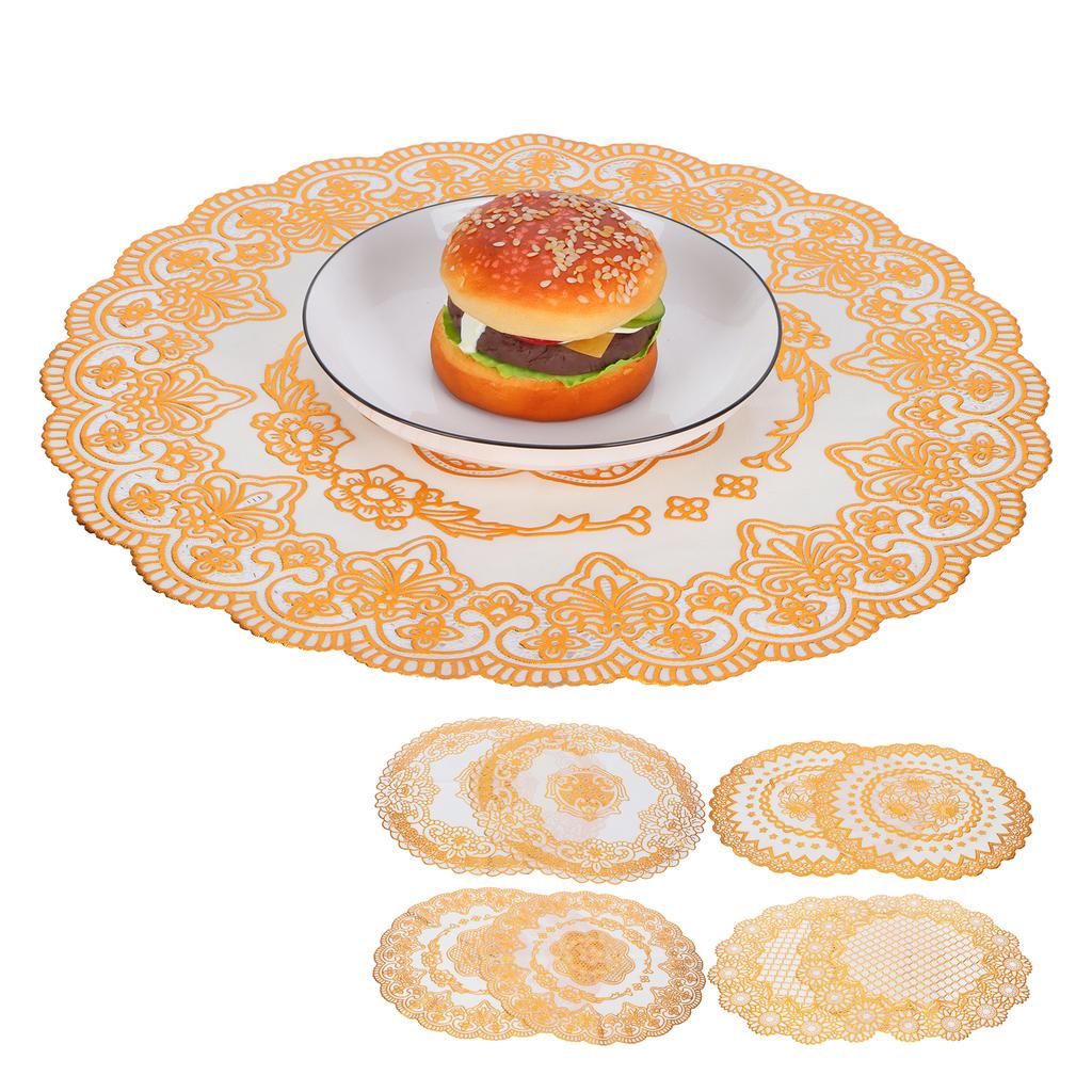 2 шт 38x38 см коврики для стола ПВХ золотые салфетки подставки под чашки для свадебных вечеринок