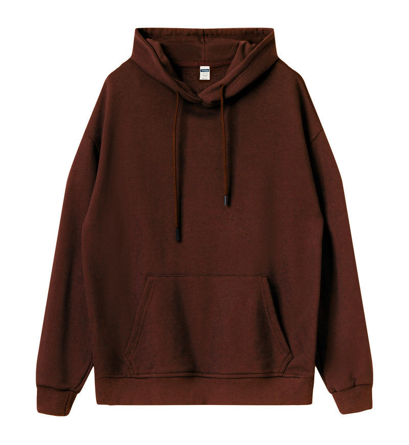 360g Terry Loop Drop-Shoulder Pocket Sweatshirt Fashionable Double-Layer Hooded Student Oversized Trendy Youth Sweatshirt