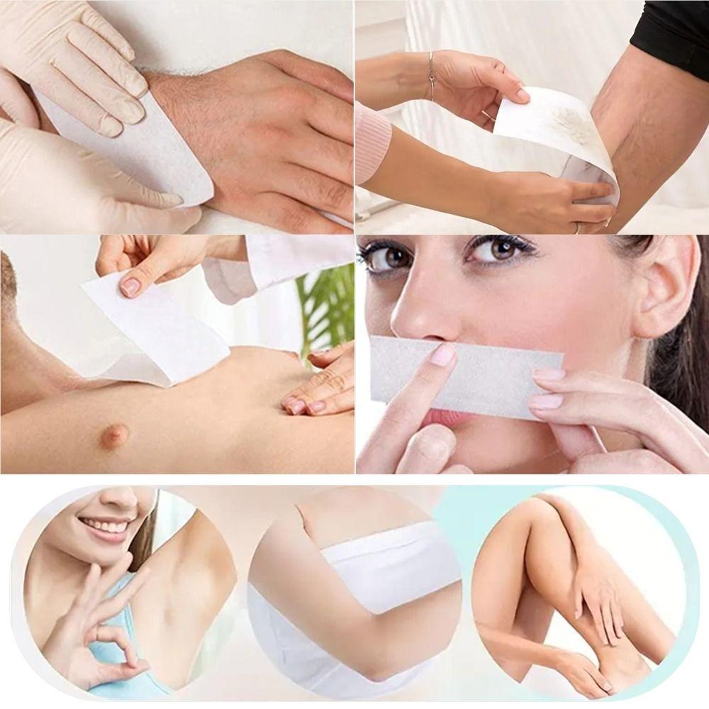 Нетканая бумага для удаления волос Полоски для восковой депиляции Бумага для восковых полосок Депиляторная бумага для удаления волос Женщины