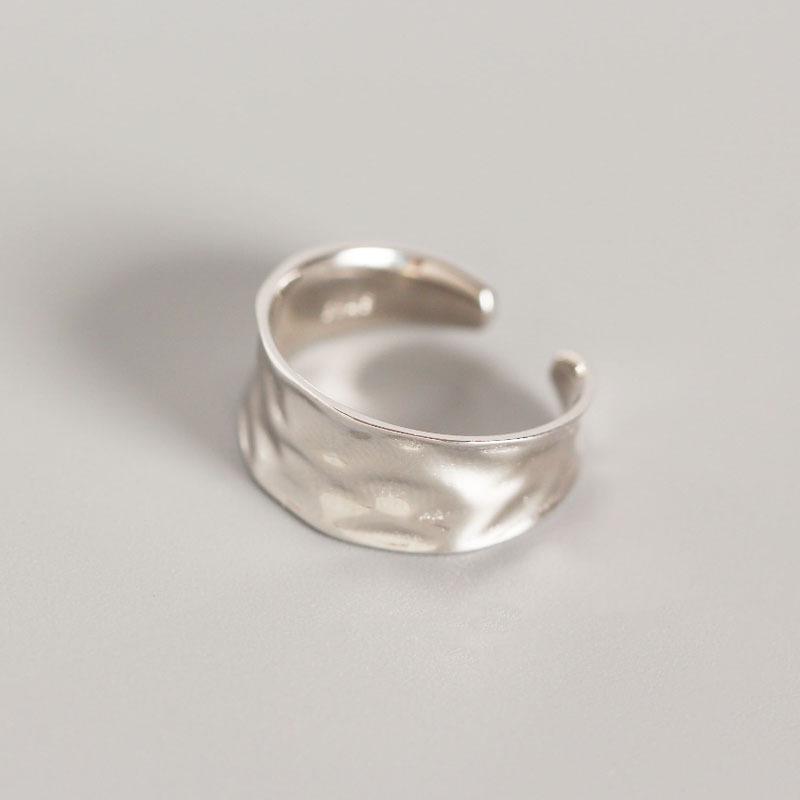Серебряное кольцо-кафф S925, минималистичное, неправильной формы, широкое, в корейско-японском стиле, для женщин