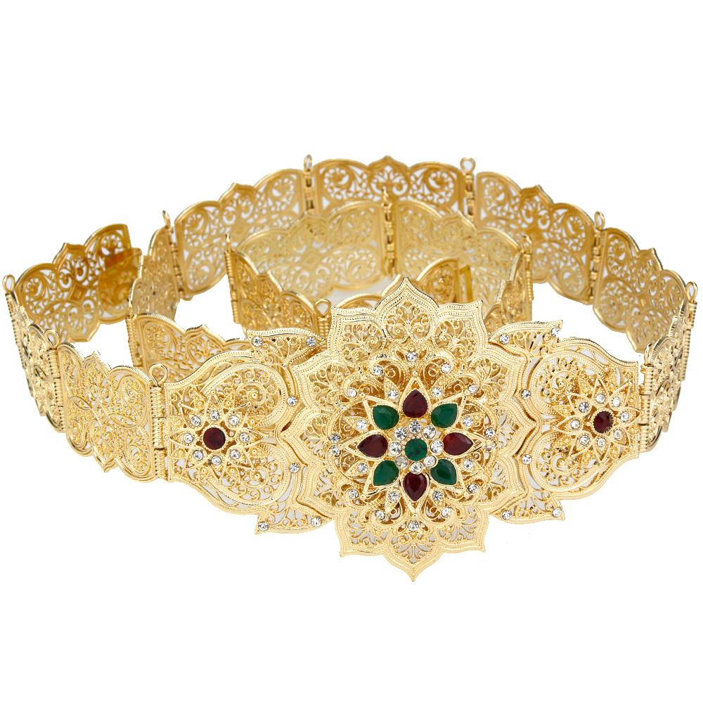 Металлический женский пояс золотого цвета, свадебная поясная цепочка с регулируемой длиной