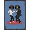 Modern Pop Record Player Music Posters DJ Hip Hop Dancing Couple Turntable Print Canvas Painting Wall Art Picture for Home Decor