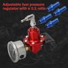 Регулируемый регулятор давления топлива Автомобильные аксессуары Переоборудование транспортного средства Топливный нагнетатель Алюминий Универсальный с комплектом манометров