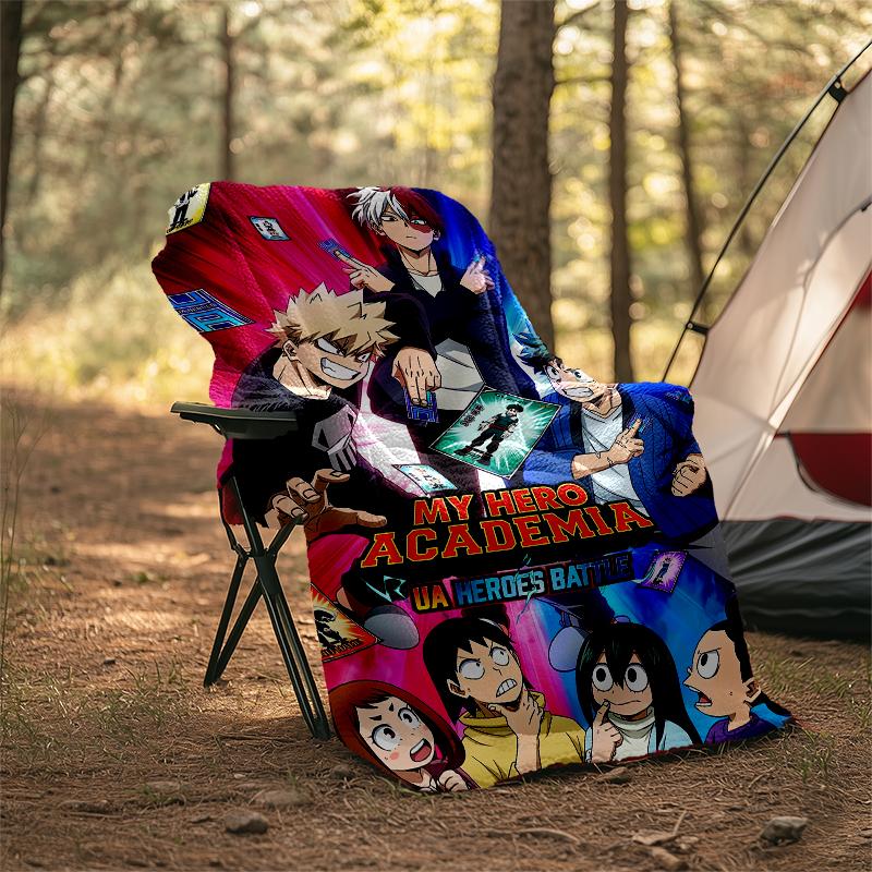 My Hero Academia Theme Printed Blanket - Perfect for Couch, Bed, Travel & Outdoor Use | Machine Washable, Cozy & Durable.