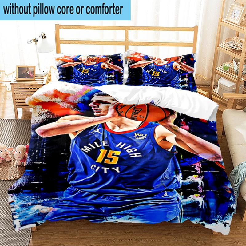 3PCS Jo-kic's Denver Dominance Bedding Set,Including 1pc Duvet Cover And 2pcs Pillowcases Perfect for Bedroom, Dormitory, Fan Christmas gift