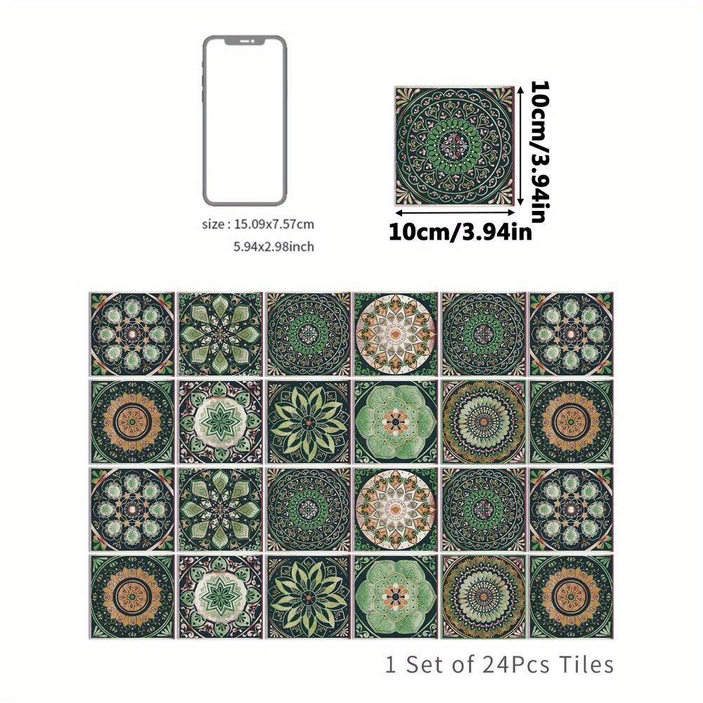 24 шт. самоклеящиеся наклейки на настенную плитку в марокканском стиле декоративные наклейки на настенную плитку съемные самоклеящиеся декоративные наклейки на керамическую плитку водонепроницаемые