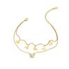 High-End European and American Titanium Butterfly Shell Anklet - Women's Fashionable Summer Foot Chain
