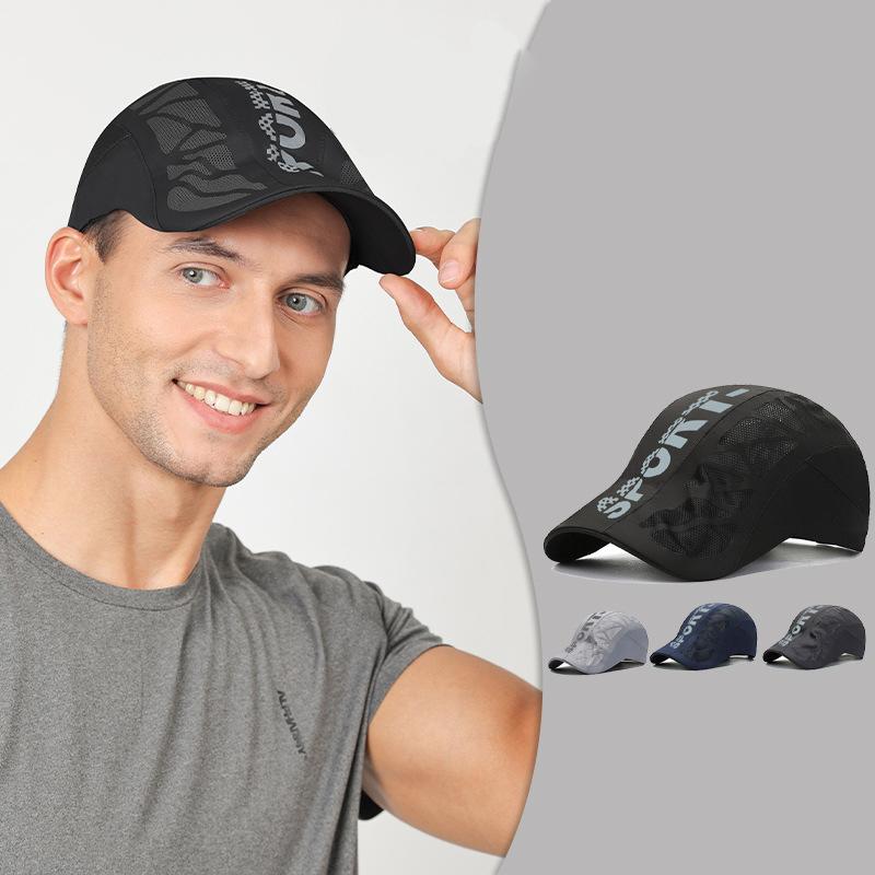 Summer Letter Forward Cap Men's Quick-Drying Breathable Cap Summer Outdoor Sun Protection Sunshade Beret Peak Cap