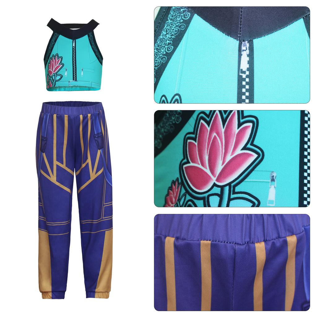 Модные и Повседневные K-Pop Костюмы Охотников на Демонов Косплей Костюм Детские Наборы Одежды для Девочек