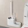 Wall Mounted Toilet Brush Set Durable Toilet Scrubber No Dead Corners Cleaning Brush  Bathroom