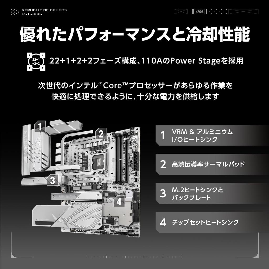 Asus ROG MAXIMUS Z890 APEX Intel Core Ultra Processors Compatible with LGA 1851 Z890 DDR5 ATX Domestic Authorized Distributor Product (series 2)