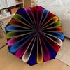 1pc Colorful Wheel Automatic Open/Close Umbrella, Folding Compact Umbrella with Lightweight Design for Women/Men yy251028225